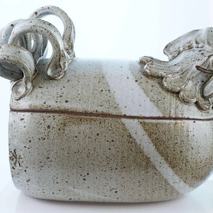 Vintage Ginny and Paul Anthony Studio Pottery Chicken Cooker Sculptural casserol - Estate Fresh Austin