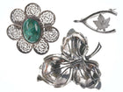 Vintage Greek filigree, Danecraft sterling brooch lot pin - Estate Fresh Austin