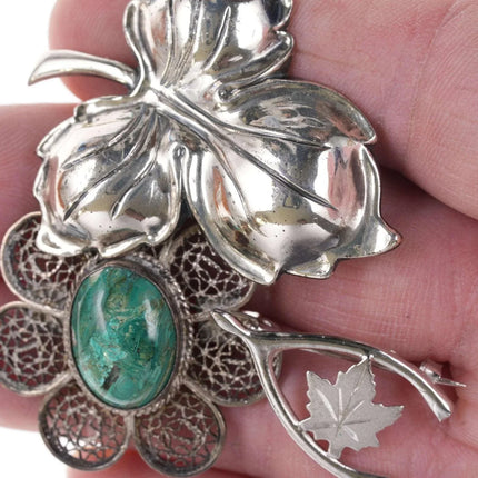 Vintage Greek filigree, Danecraft sterling brooch lot pin - Estate Fresh Austin