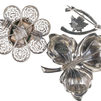 Vintage Greek filigree, Danecraft sterling brooch lot pin - Estate Fresh Austin