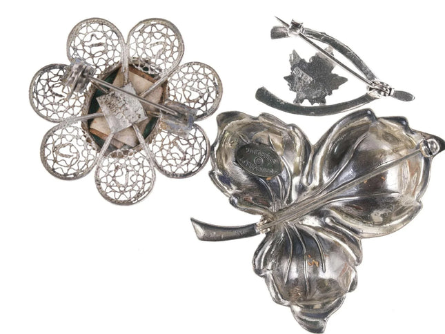 Vintage Greek filigree, Danecraft sterling brooch lot pin - Estate Fresh Austin