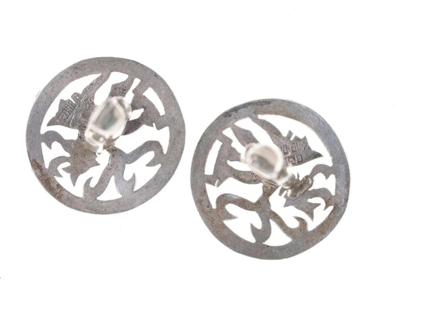 Vintage Guatemalan 900 silver Mayan style cufflinks - Estate Fresh Austin