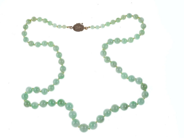Vintage Gumps A Jadeite beaded necklace - Estate Fresh Austin
