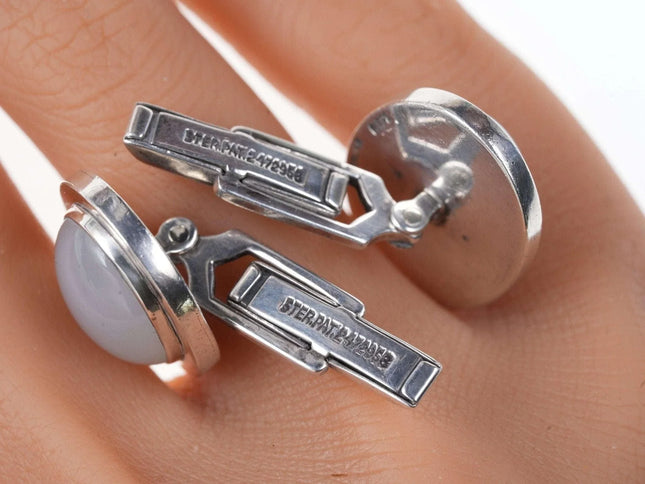 Vintage Gumps Jade/Sterling cufflinks - Estate Fresh Austin