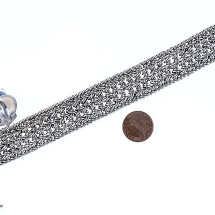 Vintage Heavy Sterling Carved face Bracelet and ring - Estate Fresh Austin