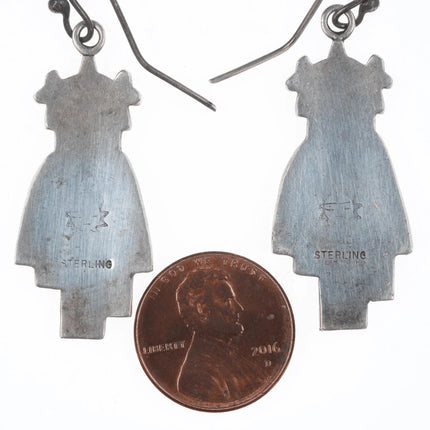 Vintage Hopi Overlay sterling earrings - Estate Fresh Austin