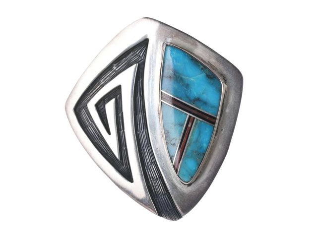 Vintage Hopi Overlay/Channel Inlay Bolo by T Thomas - Estate Fresh Austin
