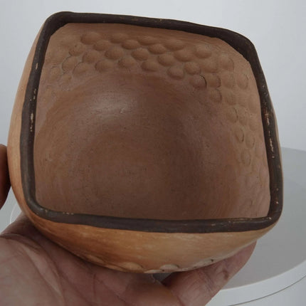 Vintage Hopi Snake-Sand Marked Pottery Piece with Pinecone Design Native America - Estate Fresh Austin