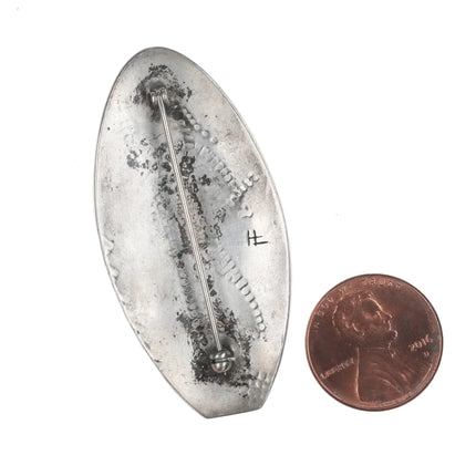 Vintage Hopicrafts Hopi Overlay Silver pin - Estate Fresh Austin