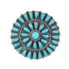Vintage HY Native American natural turquoise cluster pin silver - Estate Fresh Austin