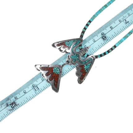 Vintage Juan Singer Navajo sterling peyotebird pendant on heishi necklace - Estate Fresh Austin