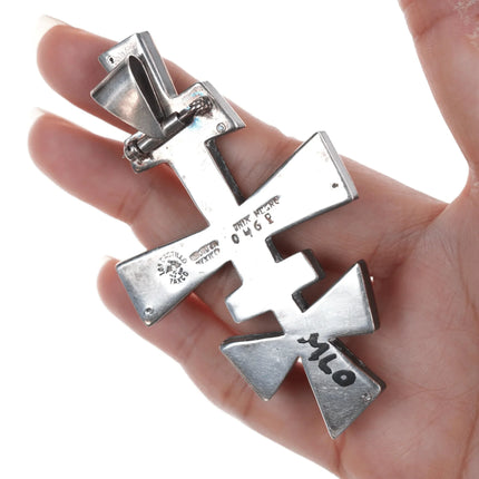 Vintage Los Castillo Onix Negro Freeform mixed metals pendant/pin - Estate Fresh Austin