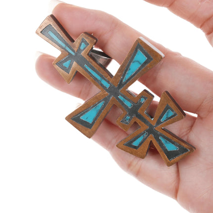 Vintage Los Castillo Onix Negro Freeform mixed metals pendant/pin - Estate Fresh Austin