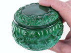 Vintage Malachite Glass Powder Jar - Estate Fresh Austin