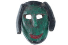 Vintage Mexican Green Face Devil dance mask - Estate Fresh Austin