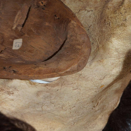 Vintage Mexican Holy Week Ceremonies brn fur covered mask - Estate Fresh Austin