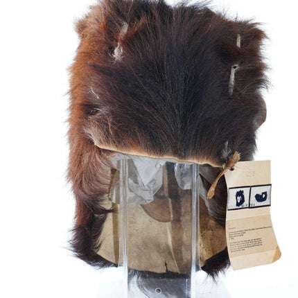 Vintage Mexican Holy Week Ceremonies brn fur covered mask - Estate Fresh Austin