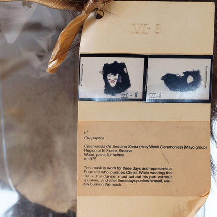 Vintage Mexican Holy Week Ceremonies brn fur covered mask - Estate Fresh Austin