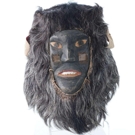 Vintage Mexican Holy Week Ceremonies fur covered mask - Estate Fresh Austin