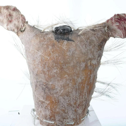 Vintage Mexican Leather porcupine hair dance mask - Estate Fresh Austin