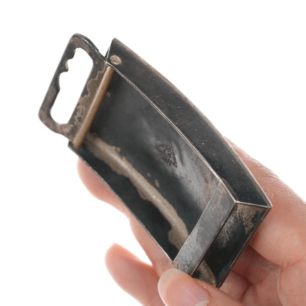 Vintage Mexican sterling and abalone belt buckle - Estate Fresh Austin