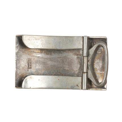 Vintage Mexican sterling Aztec warrior hand engraved belt buckle - Estate Fresh Austin