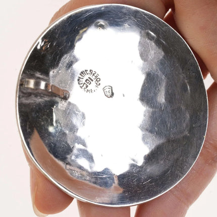 Vintage Mexican sterling/Abalone engraved bird pendant - Estate Fresh Austin