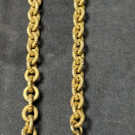 Vintage Miriam Haskell Necklace 32" gold tone with natural stones - Estate Fresh Austin