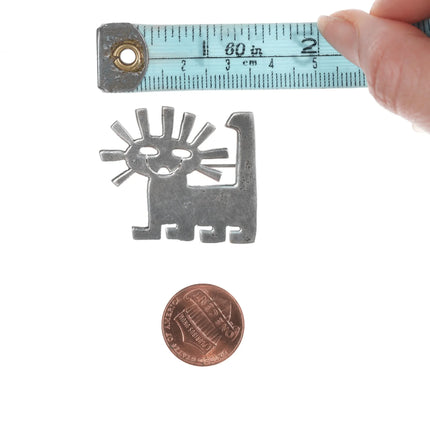 Vintage Modernist sterling cat pin - Estate Fresh Austin