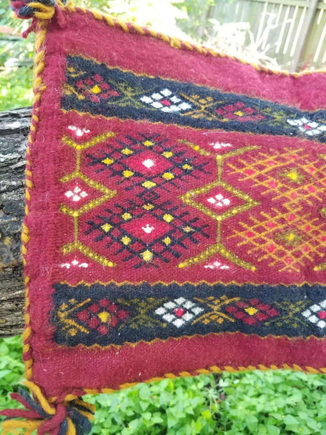 Vintage Moroccan African Tribal Berber Pillow c.1960 new Never Used 19" x 13" - Estate Fresh Austin