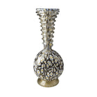 Vintage Murano Vase Black gold flecks with Daisies - Estate Fresh Austin