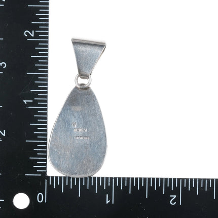 Vintage Nakai Sterling Morenci pyrite matrix turquoise pendant - Estate Fresh Austin