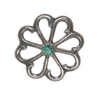 Vintage Native American cast silver pin with turquoise - Estate Fresh Austin