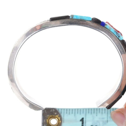 Vintage Native American Cobblestone Tufa Cast Sterling silver cuff bracelet - Estate Fresh Austin