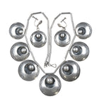 Vintage Native American hand stamped sterling necklace and earrings set - Estate Fresh Austin