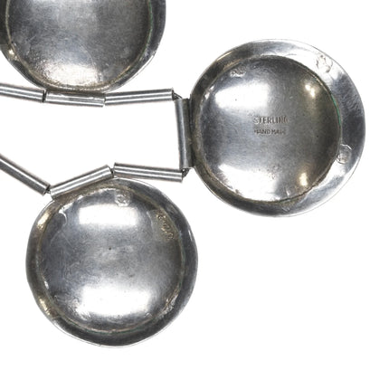 Vintage Native American hand stamped sterling necklace and earrings set - Estate Fresh Austin