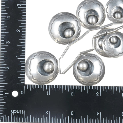 Vintage Native American hand stamped sterling necklace and earrings set - Estate Fresh Austin