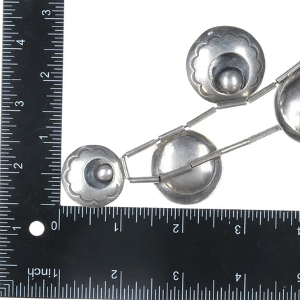 Vintage Native American hand stamped sterling necklace and earrings set - Estate Fresh Austin