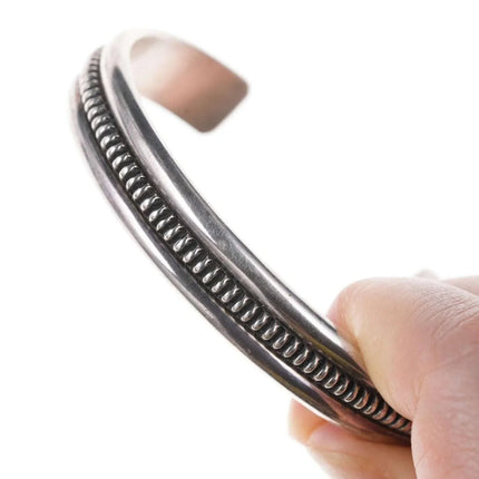 Vintage Native American Mitchell Calabaza Sterling cuff bracelet - Estate Fresh Austin