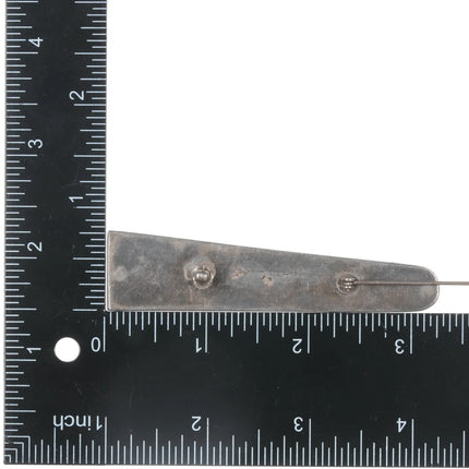 Vintage Native American overlay style silver pin - Estate Fresh Austin