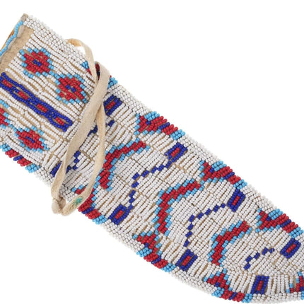 Vintage Native American Plains Indians Sheath with Russell Green River Works Kni - Estate Fresh Austin