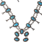 Vintage Native American silver and turquoise squash blossom necklace - Estate Fresh Austin