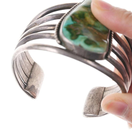 Vintage Native American Silver Royston Turquoise cuff bracelet - Estate Fresh Austin