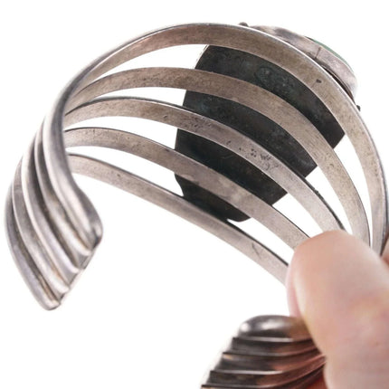 Vintage Native American Silver Royston Turquoise cuff bracelet - Estate Fresh Austin