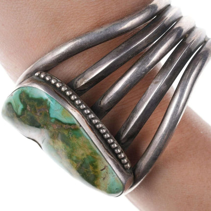 Vintage Native American Silver Royston Turquoise cuff bracelet - Estate Fresh Austin
