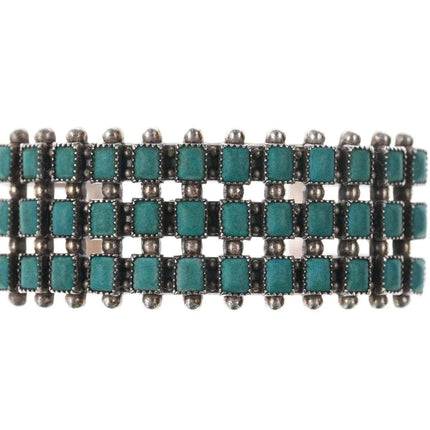 6.25" Vintage sterling triple row Fred Harvey era cuff bracelet - Estate Fresh Austin