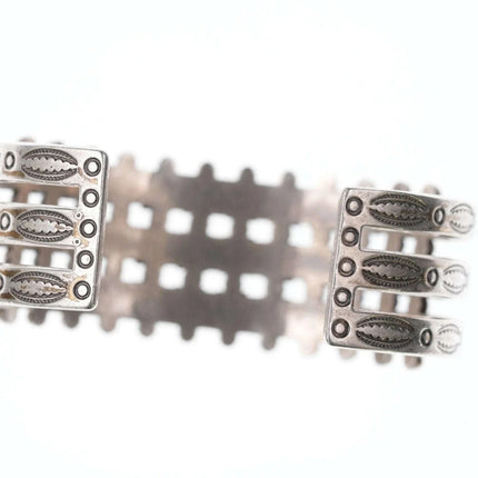 6.25" Vintage sterling triple row Fred Harvey era cuff bracelet - Estate Fresh Austin