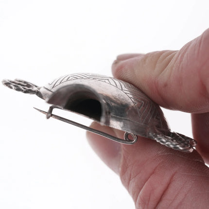 Vintage Native American Silver vase pin - Estate Fresh Austin