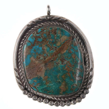 Vintage Native American silver/Turquoise pendant - Estate Fresh Austin