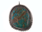 Vintage Native American silver/Turquoise pendant - Estate Fresh Austin